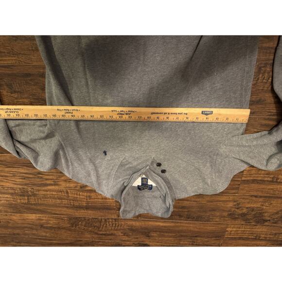 Polo Ralph Lauren Sweater Gray 2 Button Shawl Cotton Collar Pullover Size XL - Picture 5 of 5